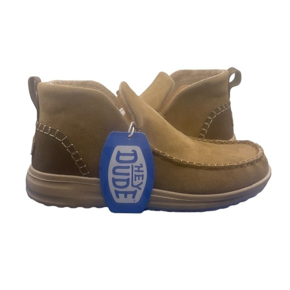 HeyDude Denny Suede Chestnut Slip On Bootie size 12 - Picture 1 of 7